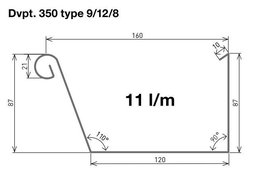 Gouttiere 9.12.8 350/80 Noir