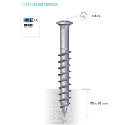 Eurofast - Vis GBS pour béton cell. 8x65mm